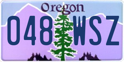 OR license plate 048WSZ