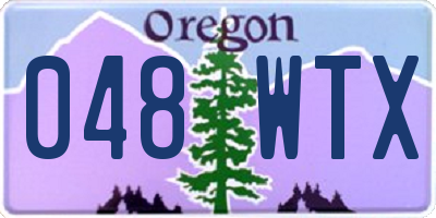 OR license plate 048WTX