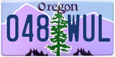 OR license plate 048WUL
