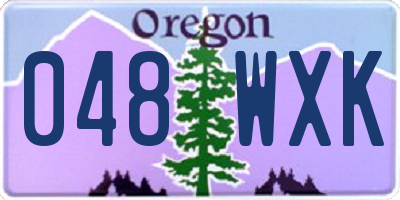 OR license plate 048WXK
