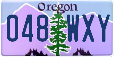 OR license plate 048WXY