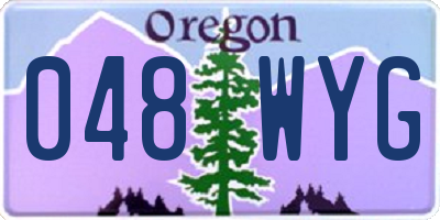 OR license plate 048WYG
