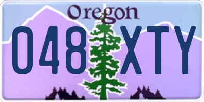 OR license plate 048XTY
