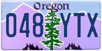 OR license plate 048YTX