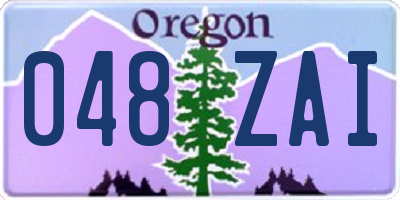 OR license plate 048ZAI