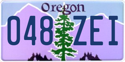 OR license plate 048ZEI