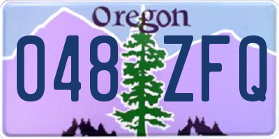 OR license plate 048ZFQ