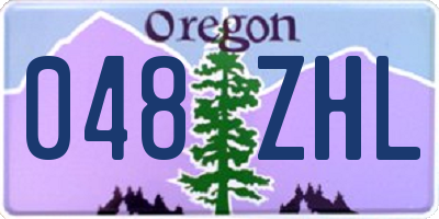 OR license plate 048ZHL