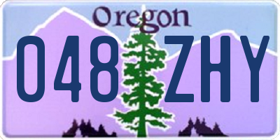 OR license plate 048ZHY