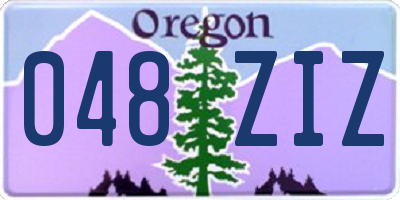 OR license plate 048ZIZ