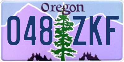 OR license plate 048ZKF