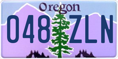 OR license plate 048ZLN