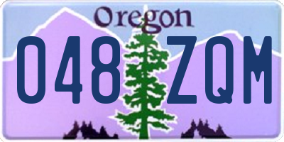 OR license plate 048ZQM