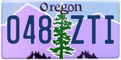 OR license plate 048ZTI