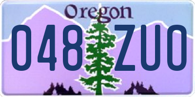 OR license plate 048ZUO
