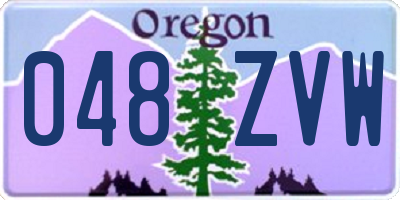 OR license plate 048ZVW