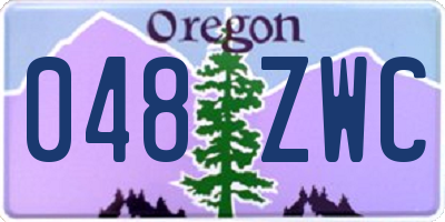 OR license plate 048ZWC
