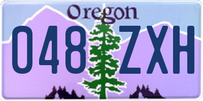 OR license plate 048ZXH