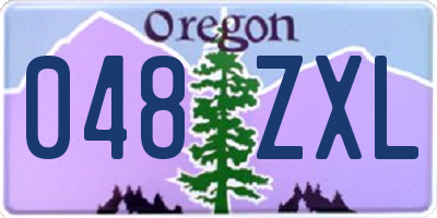 OR license plate 048ZXL