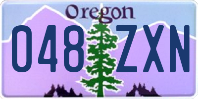 OR license plate 048ZXN