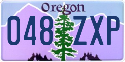 OR license plate 048ZXP