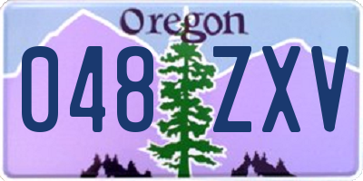 OR license plate 048ZXV