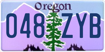 OR license plate 048ZYB