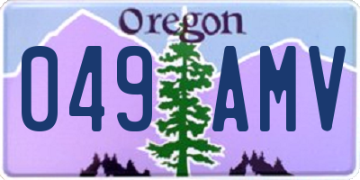 OR license plate 049AMV