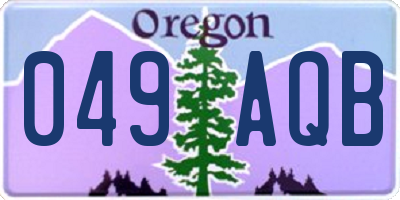 OR license plate 049AQB