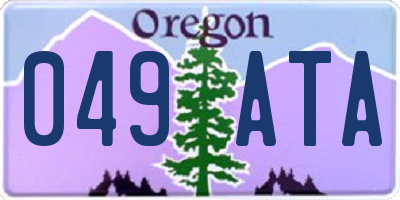 OR license plate 049ATA