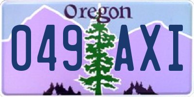 OR license plate 049AXI