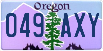 OR license plate 049AXY