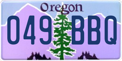 OR license plate 049BBQ
