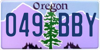OR license plate 049BBY