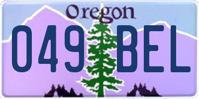 OR license plate 049BEL