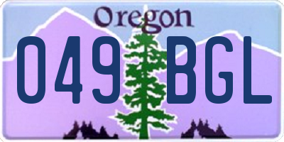 OR license plate 049BGL