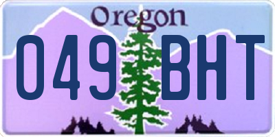 OR license plate 049BHT