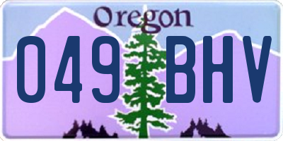 OR license plate 049BHV