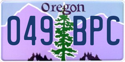 OR license plate 049BPC