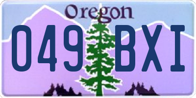 OR license plate 049BXI