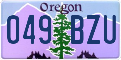 OR license plate 049BZU