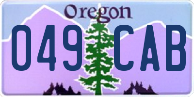OR license plate 049CAB