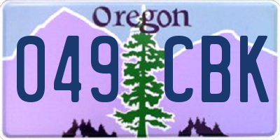 OR license plate 049CBK