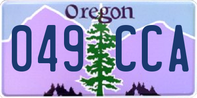OR license plate 049CCA