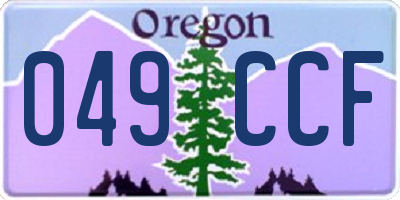 OR license plate 049CCF