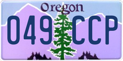 OR license plate 049CCP