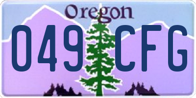OR license plate 049CFG