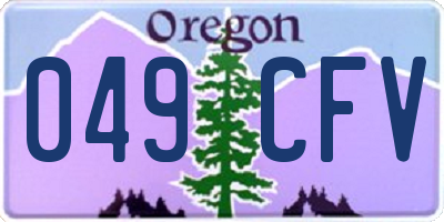 OR license plate 049CFV