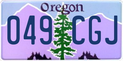 OR license plate 049CGJ