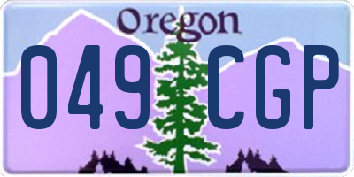 OR license plate 049CGP